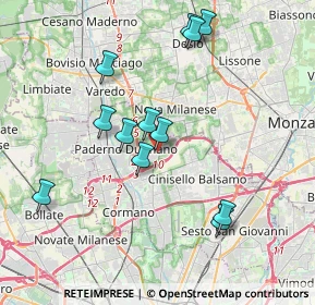 Mappa Via Niccolò Paganini, 20037 Paderno Dugnano MI, Italia (3.72333)