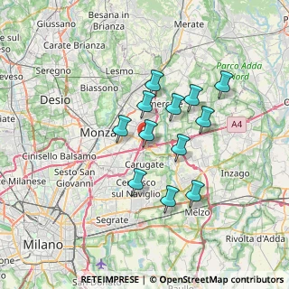 Mappa Via Grazia Deledda, 20864 Bussero MI, Italia (5.69333)