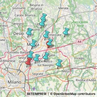Mappa Via Grazia Deledda, 20864 Bussero MI, Italia (6.6025)