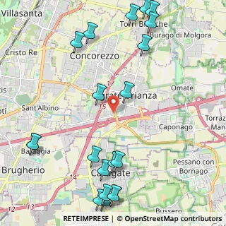 Mappa Via Grazia Deledda, 20864 Bussero MI, Italia (2.8885)