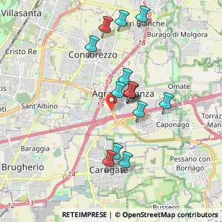 Mappa Via Grazia Deledda, 20864 Bussero MI, Italia (1.76857)