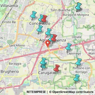 Mappa Via Grazia Deledda, 20864 Bussero MI, Italia (2.28333)
