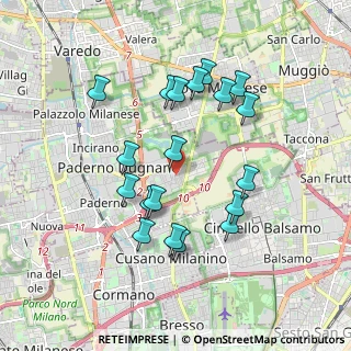 Mappa Via Tosti Pietro, 20037 Paderno Dugnano MI, Italia (1.74421)