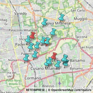 Mappa Via Tosti Pietro, 20037 Paderno Dugnano MI, Italia (1.71722)