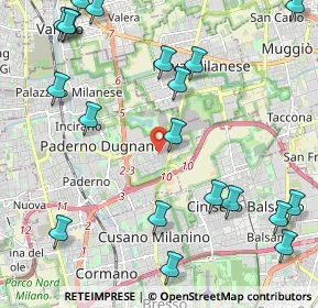 Mappa Via Tosti Pietro, 20037 Paderno Dugnano MI, Italia (2.8215)