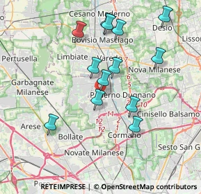 Mappa Via Donatori di Sangue, 20037 Paderno Dugnano MI, Italia (3.60538)