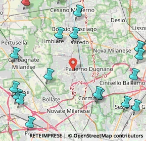 Mappa Via Panceri, 20037 Paderno Dugnano MI, Italia (6.244)
