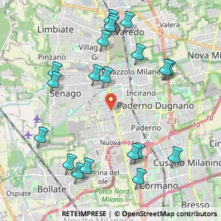 Mappa Via Donatori di Sangue, 20037 Paderno Dugnano MI, Italia (2.5585)