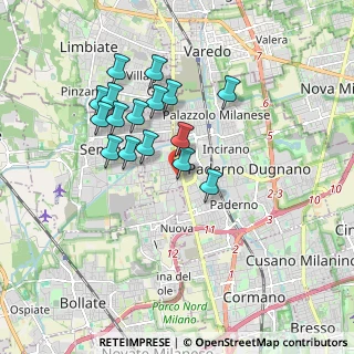 Mappa Via Panceri, 20037 Paderno Dugnano MI, Italia (1.59313)