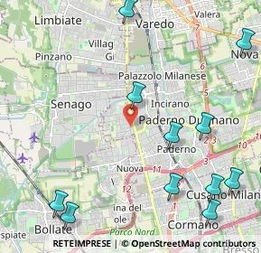 Mappa Via Donatori di Sangue, 20037 Paderno Dugnano MI, Italia (2.81636)