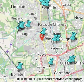 Mappa Via Donatori di Sangue, 20037 Paderno Dugnano MI, Italia (2.5035)
