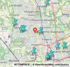 Mappa Via Panceri, 20037 Paderno Dugnano MI, Italia (2.54727)