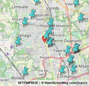 Mappa Via Donatori di Sangue, 20037 Paderno Dugnano MI, Italia (2.3875)