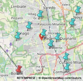 Mappa Via Donatori di Sangue, 20037 Paderno Dugnano MI, Italia (2.36636)