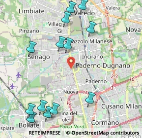 Mappa Via Panceri, 20037 Paderno Dugnano MI, Italia (2.57923)