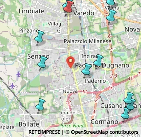Mappa Via Panceri, 20037 Paderno Dugnano MI, Italia (2.91615)