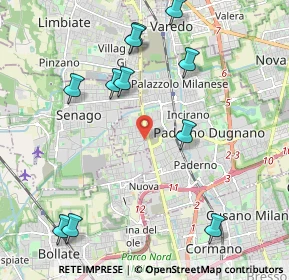 Mappa Via Panceri, 20037 Paderno Dugnano MI, Italia (2.37364)