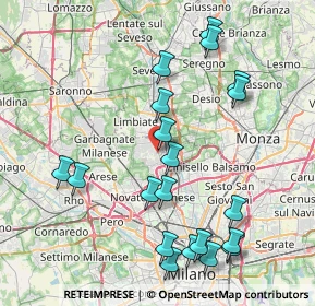 Mappa Via Panceri, 20037 Paderno Dugnano MI, Italia (8.8955)