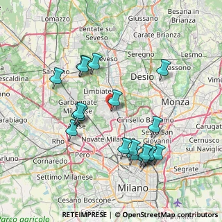 Mappa Via Donatori di Sangue, 20037 Paderno Dugnano MI, Italia (7.78158)