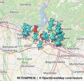 Mappa Via per Ospitaletto, 25046 Cazzago San Martino BS, Italia (9.7345)