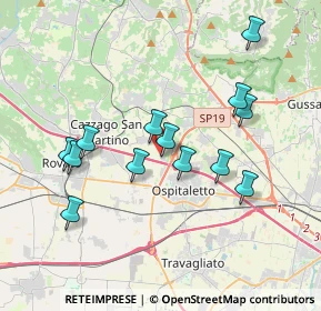 Mappa Via per Ospitaletto, 25046 Cazzago San Martino BS, Italia (3.47923)