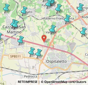 Mappa Via per Ospitaletto, 25046 Cazzago San Martino BS, Italia (3.1)