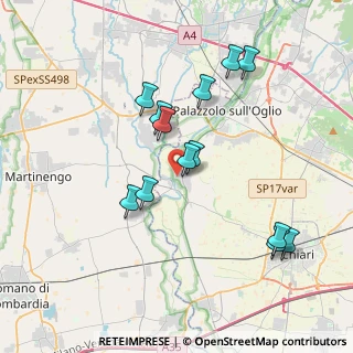 Mappa Via Taglietti, 25037 Pontoglio BS, Italia (3.62077)