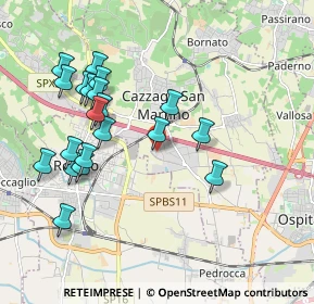 Mappa Via Montelungo, 25046 Cazzago San Martino BS, Italia (1.969)