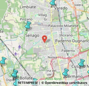 Mappa Via Giovanni Segantini, 20037 Paderno Dugnano MI, Italia (3.9525)