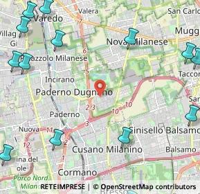 Mappa Via Louis Armstrong, 20037 Paderno Dugnano MI, Italia (3.42143)