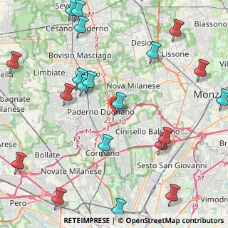Mappa Via Louis Armstrong, 20037 Paderno Dugnano MI, Italia (5.7245)