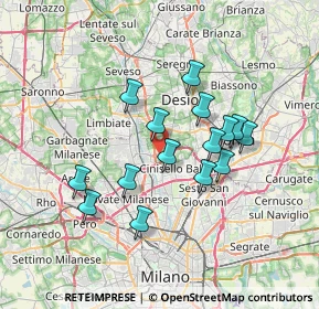 Mappa Via Louis Armstrong, 20037 Paderno Dugnano MI, Italia (6.02067)