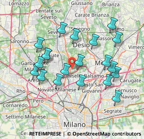 Mappa Via Louis Armstrong, 20037 Paderno Dugnano MI, Italia (7.2095)