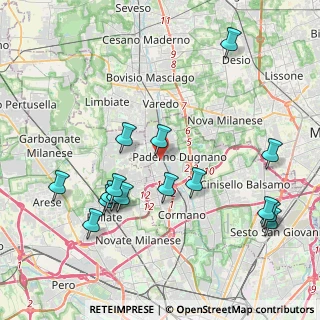 Mappa Via Luigi Cadorna, 20037 Paderno Dugnano MI, Italia (4.45688)