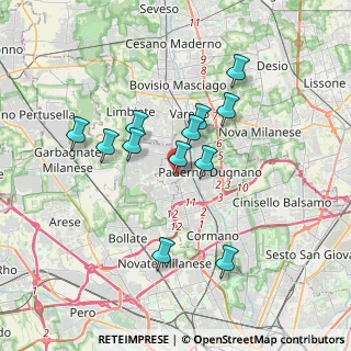 Mappa Via Reali, 20037 Milano MI, Italia (3.09167)