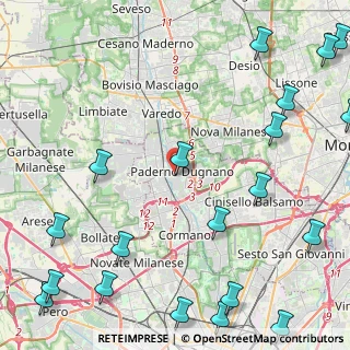 Mappa Via Walter Tobagi, 20037 Paderno Dugnano MI, Italia (6.7555)