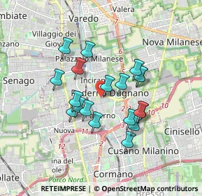 Mappa Via Walter Tobagi, 20037 Paderno Dugnano MI, Italia (1.44368)