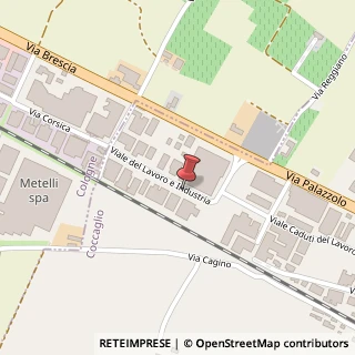 Mappa Via lavoro e industria 15, 25030 Coccaglio, Brescia (Lombardia)
