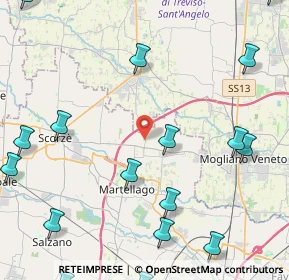 Mappa Via Spangaro, 30037 Scorzè VE, Italia (6.6625)