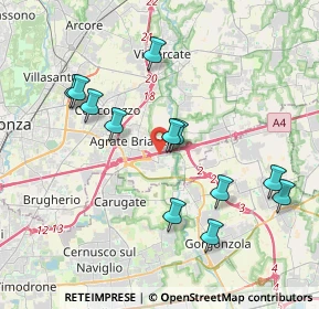 Mappa Via Galileo Galilei, 20867 Caponago MB, Italia (3.83583)