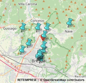 Mappa Via Paolo Cuzzetti, 25136 Brescia BS, Italia (3.10333)