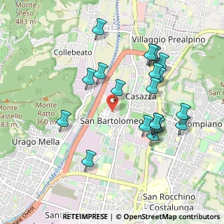 Mappa Via Umberto Saba, 25128 Brescia BS, Italia (0.9675)