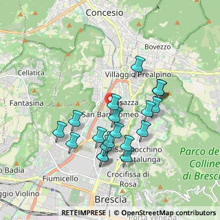 Mappa Via Umberto Saba, 25128 Brescia BS, Italia (1.7265)