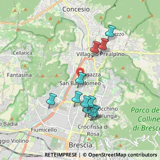 Mappa Via Umberto Saba, 25128 Brescia BS, Italia (1.81727)