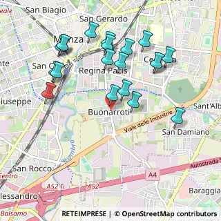 Mappa MONZA Buonarroti, 20900 Monza MB, Italia (1.045)