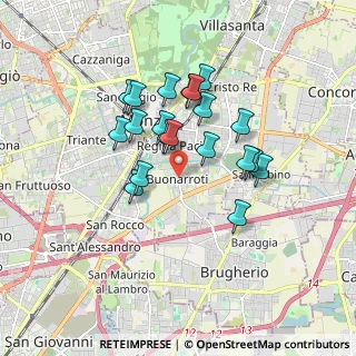 Mappa MONZA Buonarroti, 20900 Monza MB, Italia (1.454)