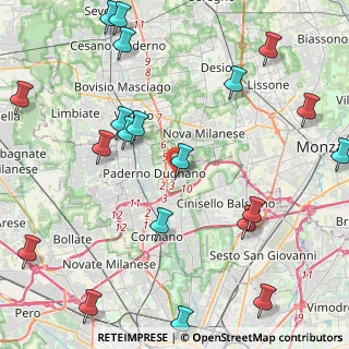 Mappa Via Agostino Novella, 20037 Paderno Dugnano MI, Italia (5.722)