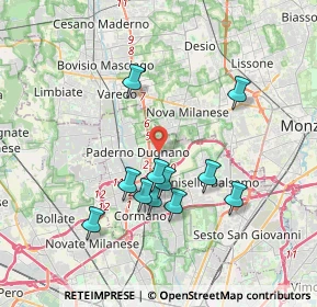 Mappa Via Agostino Novella, 20037 Paderno Dugnano MI, Italia (3.37545)