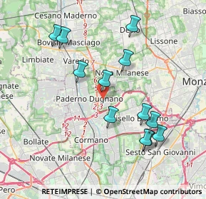 Mappa Via Agostino Novella, 20037 Paderno Dugnano MI, Italia (3.84167)