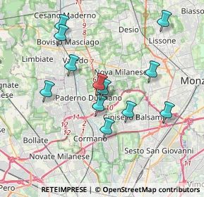 Mappa Via Agostino Novella, 20037 Paderno Dugnano MI, Italia (3.48917)